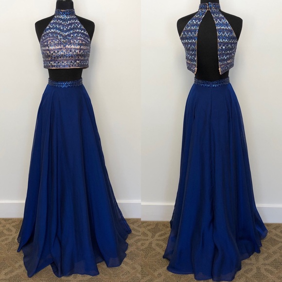 Sherri Hill Dresses & Skirts - *SOLD* Sherri Hill 2Pc Dress Prom Gown Blue Sequin